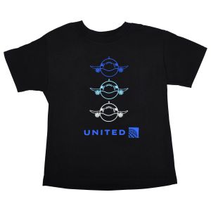 United Airlines Triple Airplane T Shirt