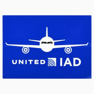 United Airlines IAD Plane Sticker