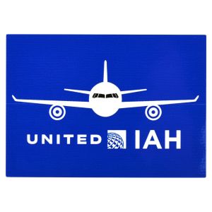 United Airlines IAH Plane Sticker