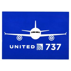 United Airlines Blue 737 Sticker