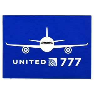 United Airlines Blue 777 Sticker