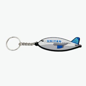 United Airlines PVC Airplane Key Chain