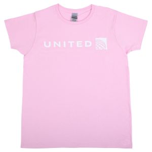 United Airlines Ultra Cotton Pink T-Shirt 