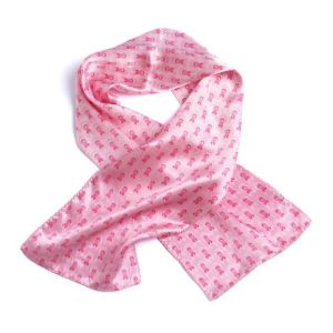 Pink Pink Ribbon Silk Scarf