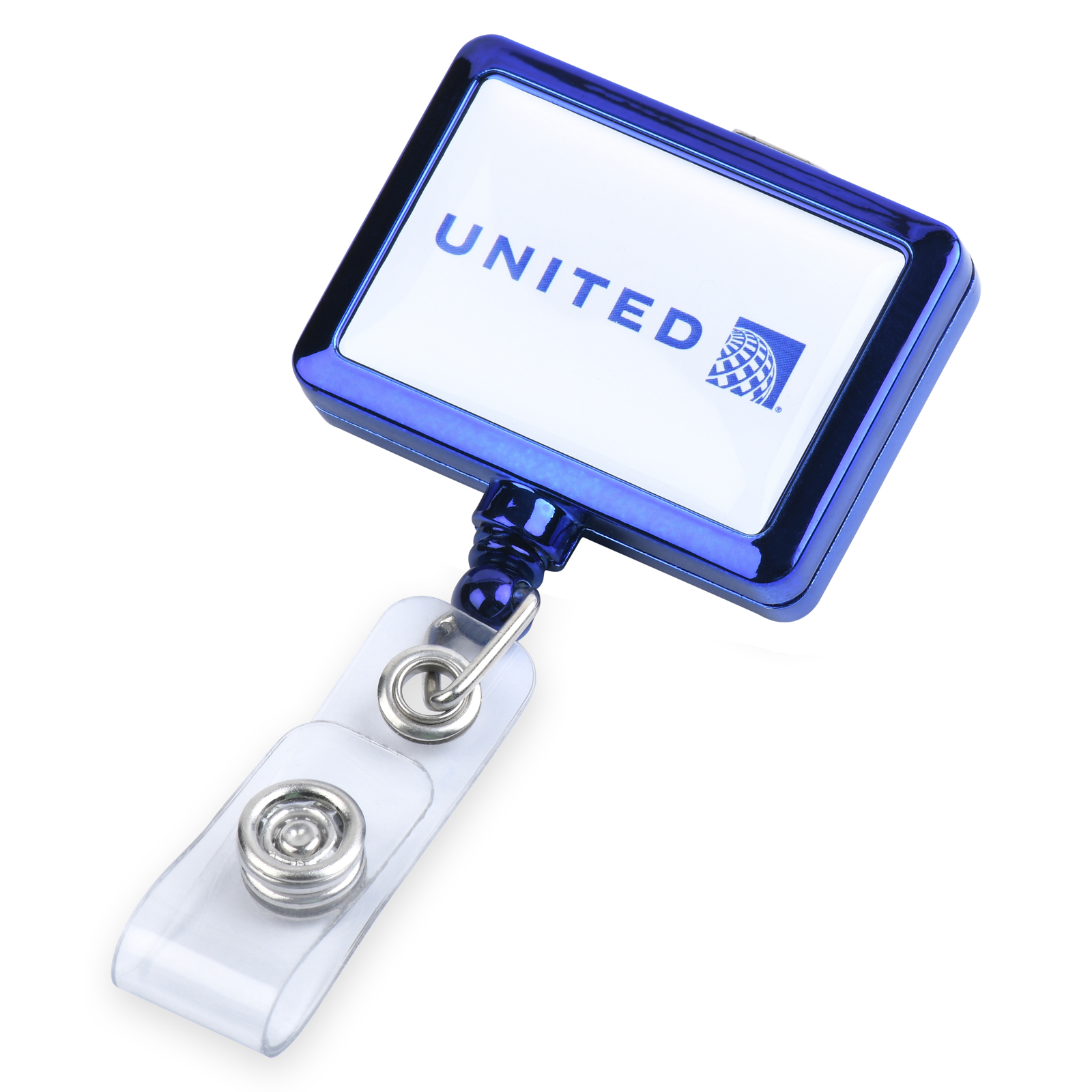 United Airlines Color Chrome Badge Reel - Denver Mainliner Club